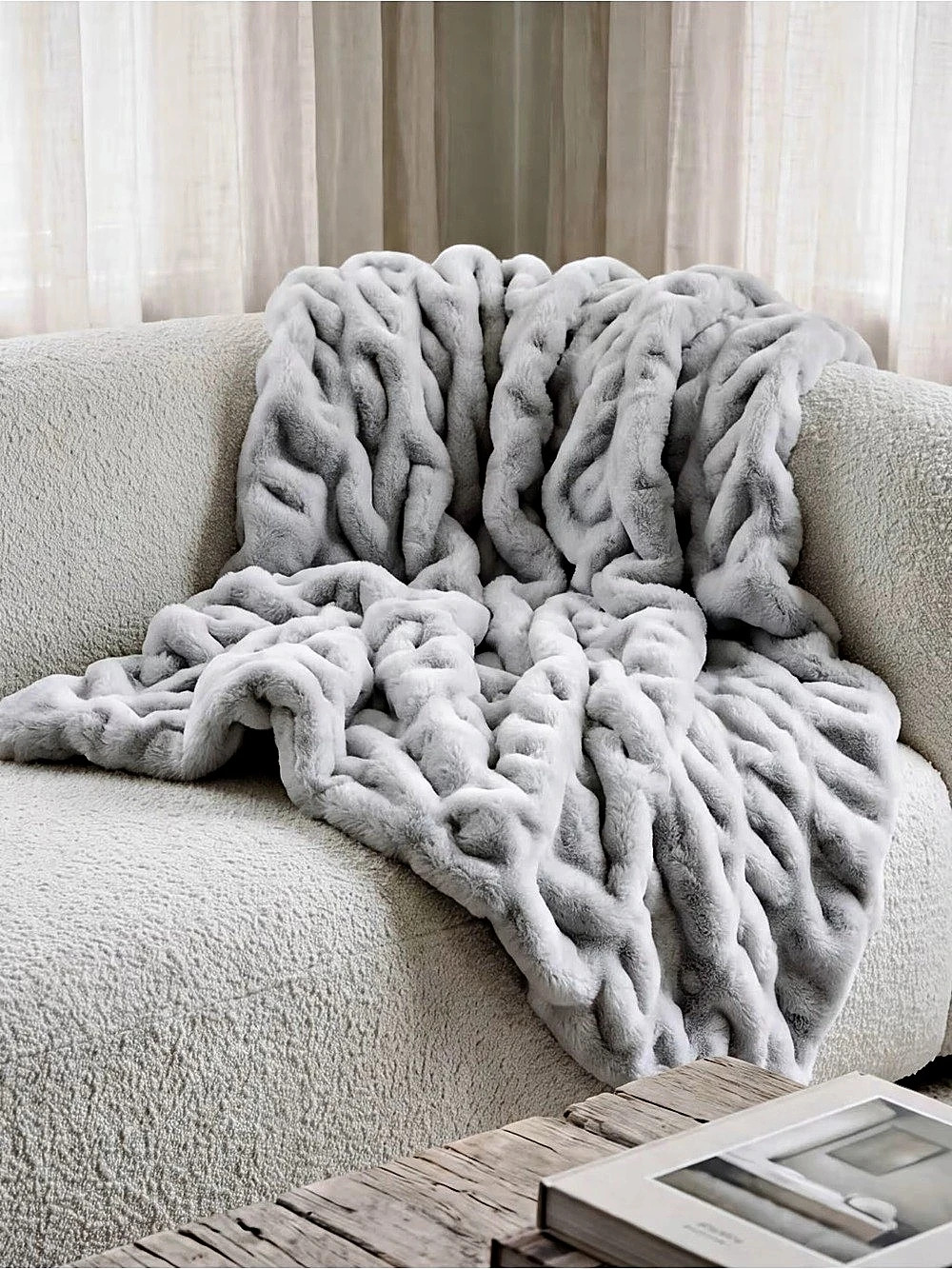 Comfrt The Dreamer Blanket Gray 60" x 80" NWT